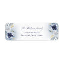 Search for blue roses return address labels Elegant
