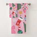 Search for pink christmas bath towels Vintage