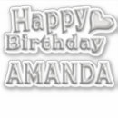Search for amanda stickers Birthday