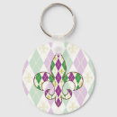 Search for de lis pattern key rings Mardi gras