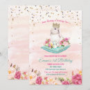 Search for some bunny birthday invitations Floral