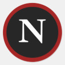 Search for initial n stickers Black and white