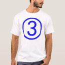 Search for number 3 tshirts Three