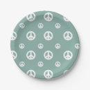 Search for peace sign paper plates Red