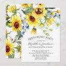 Search for sunflower anniversary invitations Floral