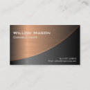 Search for brushed bronze business cards Modern