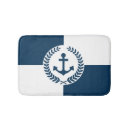 Search for nautical bath mats Navy