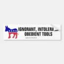 Search for intolerance bumper stickers Republican