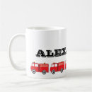 Search for red fire truck mugs Emergency vehicle