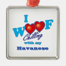 Search for havanese dog christmas tree decorations Heart