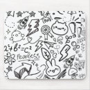 Search for black and white doodle mouse mats Abstract