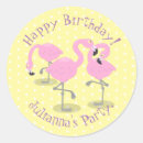 Search for cute pink cartoon bird stickers Flamingo