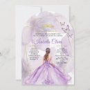 Search for purple gold quinceanera invitations Butterflies