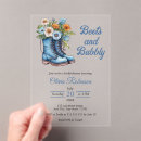 Search for boots and bubbly invitations Last rodeo