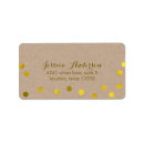 Search for confetti wedding return address labels Gold