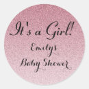 Search for glitter baby shower stickers Pink