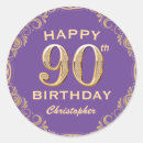 Search for purple and gold glitter stickers Birthday party