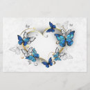 Search for butterflies stationery paper Heart