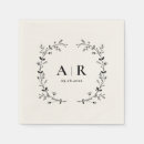 Search for scroll wedding napkins Black and white