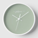 Search for sage green clocks Elegant