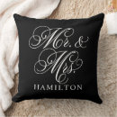 Search for just married couple cushions Mr and mrs