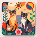 Search for artistic cat coasters Nature