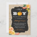 Search for pumpkin baby boy shower invitations Its a boy