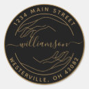 Search for rustic address stickers Elegant round logo