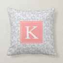 Search for coral and gray cushions Chic