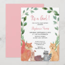 Search for watercolor fox baby shower invitations Forest friends