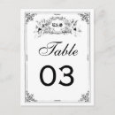 Search for monogram table number postcards Black