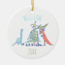 Search for dinosaur christmas tree decorations Santa
