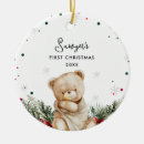 Search for baby bear christmas tree decorations Baby's 1st christmas