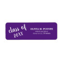 Search for purple graduation return address labels Graduate