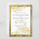 Search for flourishes wedding invitations Gold