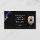Search for police badge business cards Thin blue line
