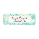 Search for turquoise marble return address labels Elegant
