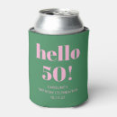 Search for 50th birthday can coolers Bold typography