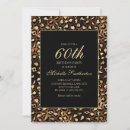 Search for leopard party invitations Black and gold
