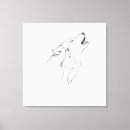 Search for wolf canvas prints Black