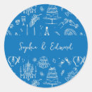Search for bands wedding stickers Newly weds