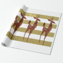 Search for gold reindeer wrapping paper Vintage