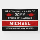 Search for red and black graduation banners High school graduation