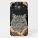 Search for cosmic cat iphone cases Space