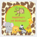 Search for jungle animal birthday party stickers Shower
