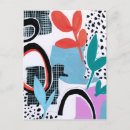 Search for abstract pattern postcards Black and white