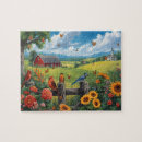 Search for country scene puzzles Red barn