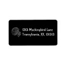 Search for horror return address labels Black