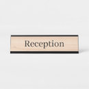 Search for reception name plates Waiting room notice