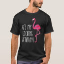 Search for flamingo birthday mens tshirts Watercolor